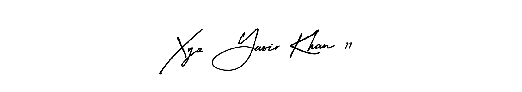 It looks lik you need a new signature style for name Xyz Yasir Khan 77. Design unique handwritten (AmerikaSignatureDemo-Regular) signature with our free signature maker in just a few clicks. Xyz Yasir Khan 77 signature style 3 images and pictures png