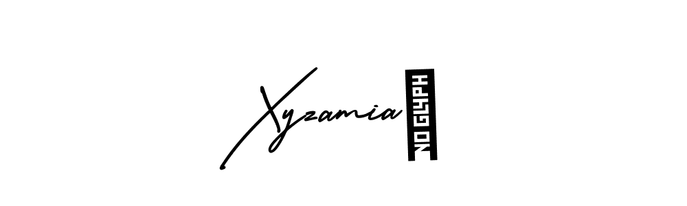 Make a beautiful signature design for name Xyzamia♡. With this signature (AmerikaSignatureDemo-Regular) style, you can create a handwritten signature for free. Xyzamia♡ signature style 3 images and pictures png