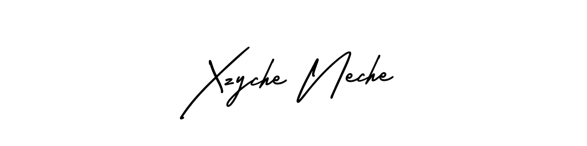Create a beautiful signature design for name Xzyche Neche. With this signature (AmerikaSignatureDemo-Regular) fonts, you can make a handwritten signature for free. Xzyche Neche signature style 3 images and pictures png