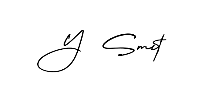 Design your own signature with our free online signature maker. With this signature software, you can create a handwritten (AmerikaSignatureDemo-Regular) signature for name Y  Smit. Y  Smit signature style 3 images and pictures png