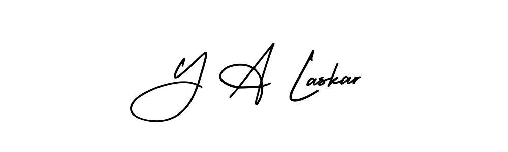 if you are searching for the best signature style for your name Y A Laskar. so please give up your signature search. here we have designed multiple signature styles  using AmerikaSignatureDemo-Regular. Y A Laskar signature style 3 images and pictures png
