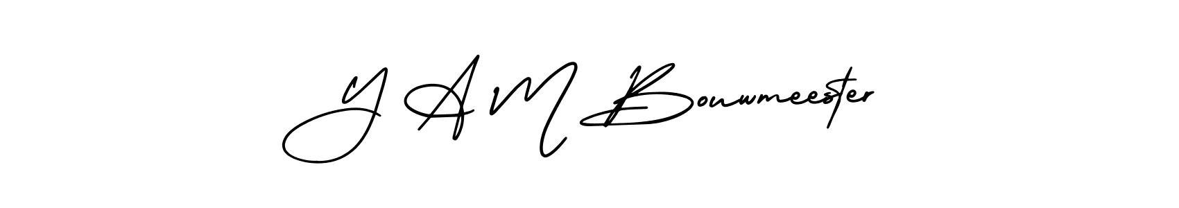 Design your own signature with our free online signature maker. With this signature software, you can create a handwritten (AmerikaSignatureDemo-Regular) signature for name Y A M Bouwmeester. Y A M Bouwmeester signature style 3 images and pictures png