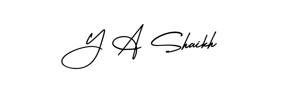 Make a beautiful signature design for name Y A Shaikh. Use this online signature maker to create a handwritten signature for free. Y A Shaikh signature style 3 images and pictures png