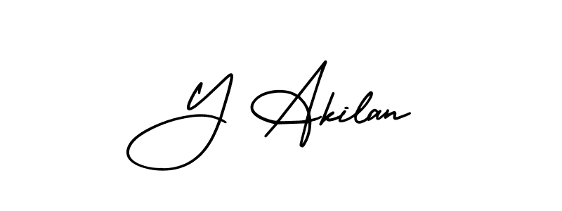 Also You can easily find your signature by using the search form. We will create Y Akilan name handwritten signature images for you free of cost using AmerikaSignatureDemo-Regular sign style. Y Akilan signature style 3 images and pictures png