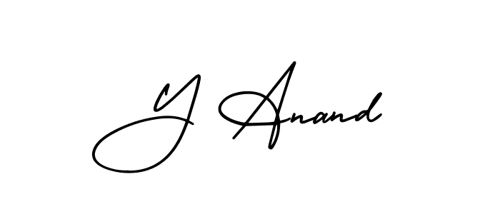 Make a beautiful signature design for name Y Anand. Use this online signature maker to create a handwritten signature for free. Y Anand signature style 3 images and pictures png