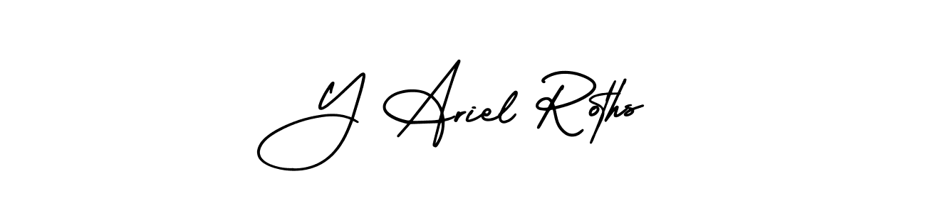 Create a beautiful signature design for name Y Ariel Roths. With this signature (AmerikaSignatureDemo-Regular) fonts, you can make a handwritten signature for free. Y Ariel Roths signature style 3 images and pictures png