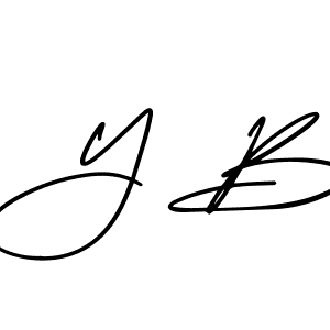 Best and Professional Signature Style for Y B. AmerikaSignatureDemo-Regular Best Signature Style Collection. Y B signature style 3 images and pictures png