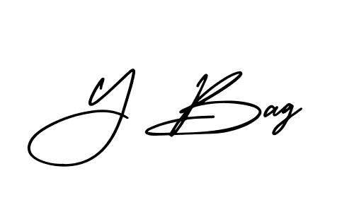 This is the best signature style for the Y Bag name. Also you like these signature font (AmerikaSignatureDemo-Regular). Mix name signature. Y Bag signature style 3 images and pictures png