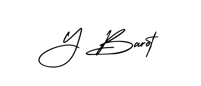 Similarly AmerikaSignatureDemo-Regular is the best handwritten signature design. Signature creator online .You can use it as an online autograph creator for name Y Barot. Y Barot signature style 3 images and pictures png