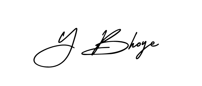 How to make Y Bhoye signature? AmerikaSignatureDemo-Regular is a professional autograph style. Create handwritten signature for Y Bhoye name. Y Bhoye signature style 3 images and pictures png