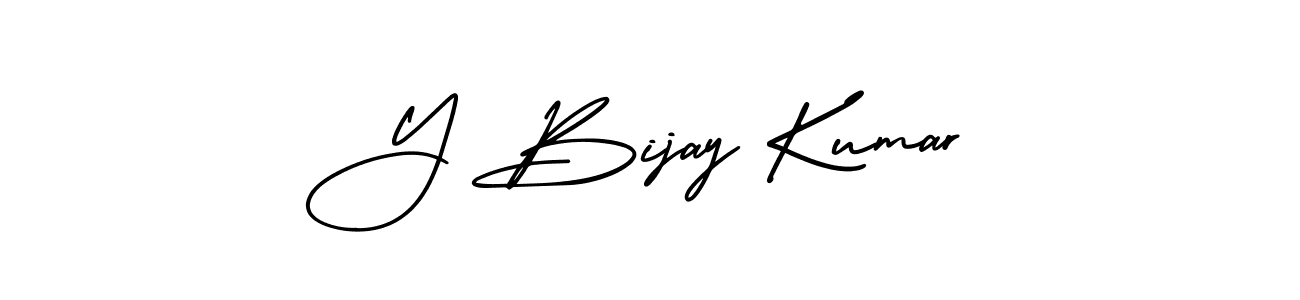 How to make Y Bijay Kumar signature? AmerikaSignatureDemo-Regular is a professional autograph style. Create handwritten signature for Y Bijay Kumar name. Y Bijay Kumar signature style 3 images and pictures png