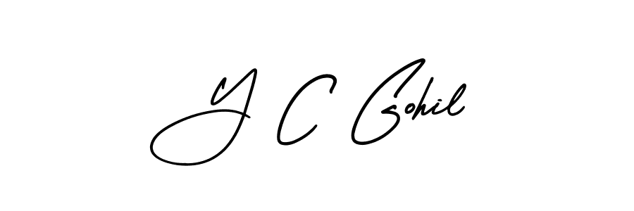 Once you've used our free online signature maker to create your best signature AmerikaSignatureDemo-Regular style, it's time to enjoy all of the benefits that Y C Gohil name signing documents. Y C Gohil signature style 3 images and pictures png