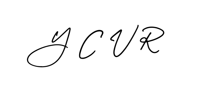 It looks lik you need a new signature style for name Y C V R. Design unique handwritten (AmerikaSignatureDemo-Regular) signature with our free signature maker in just a few clicks. Y C V R signature style 3 images and pictures png