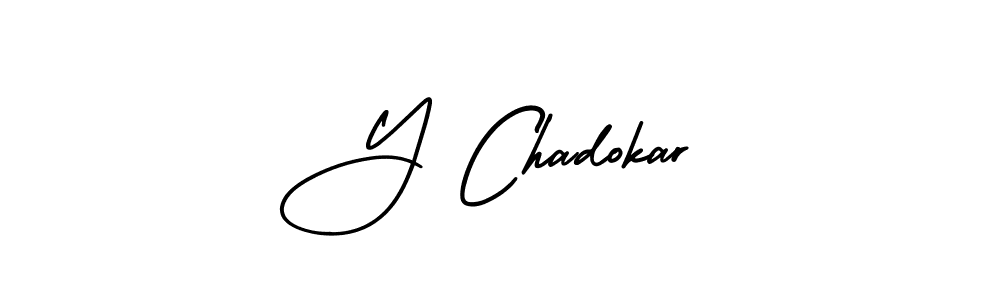 Check out images of Autograph of Y Chadokar name. Actor Y Chadokar Signature Style. AmerikaSignatureDemo-Regular is a professional sign style online. Y Chadokar signature style 3 images and pictures png