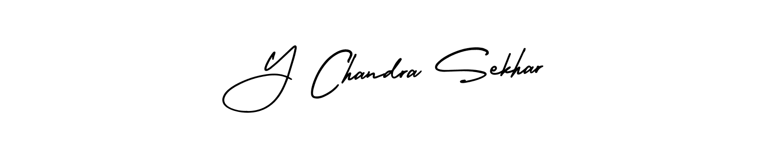 It looks lik you need a new signature style for name Y Chandra Sekhar. Design unique handwritten (AmerikaSignatureDemo-Regular) signature with our free signature maker in just a few clicks. Y Chandra Sekhar signature style 3 images and pictures png