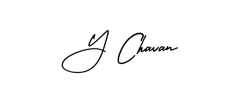 Design your own signature with our free online signature maker. With this signature software, you can create a handwritten (AmerikaSignatureDemo-Regular) signature for name Y Chavan. Y Chavan signature style 3 images and pictures png