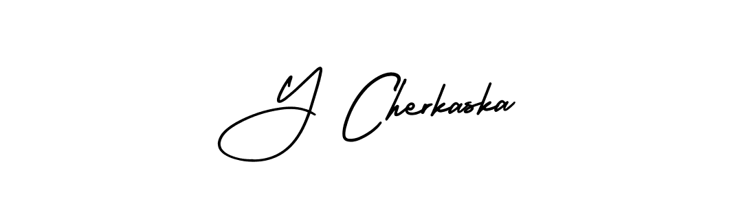 How to make Y Cherkaska signature? AmerikaSignatureDemo-Regular is a professional autograph style. Create handwritten signature for Y Cherkaska name. Y Cherkaska signature style 3 images and pictures png