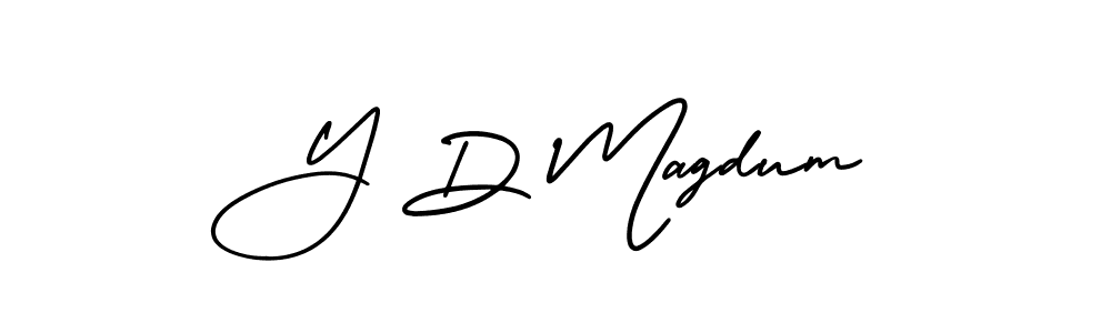 How to Draw Y D Magdum signature style? AmerikaSignatureDemo-Regular is a latest design signature styles for name Y D Magdum. Y D Magdum signature style 3 images and pictures png