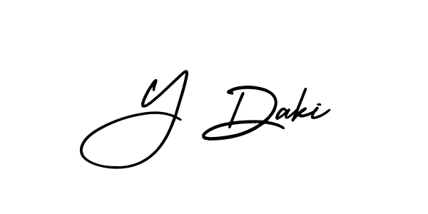 Similarly AmerikaSignatureDemo-Regular is the best handwritten signature design. Signature creator online .You can use it as an online autograph creator for name Y Daki. Y Daki signature style 3 images and pictures png