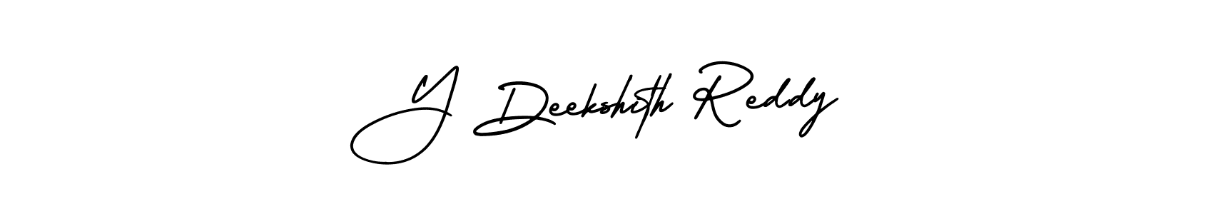 Make a beautiful signature design for name Y Deekshith Reddy. With this signature (AmerikaSignatureDemo-Regular) style, you can create a handwritten signature for free. Y Deekshith Reddy signature style 3 images and pictures png