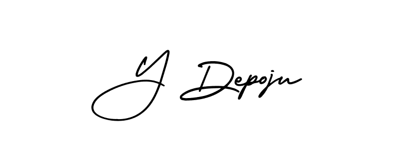 It looks lik you need a new signature style for name Y Depoju. Design unique handwritten (AmerikaSignatureDemo-Regular) signature with our free signature maker in just a few clicks. Y Depoju signature style 3 images and pictures png