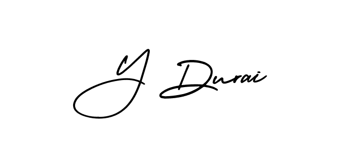It looks lik you need a new signature style for name Y Durai. Design unique handwritten (AmerikaSignatureDemo-Regular) signature with our free signature maker in just a few clicks. Y Durai signature style 3 images and pictures png