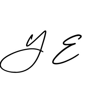 The best way (AmerikaSignatureDemo-Regular) to make a short signature is to pick only two or three words in your name. The name Y E include a total of six letters. For converting this name. Y E signature style 3 images and pictures png