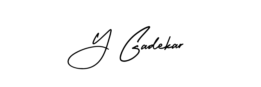 if you are searching for the best signature style for your name Y Gadekar. so please give up your signature search. here we have designed multiple signature styles  using AmerikaSignatureDemo-Regular. Y Gadekar signature style 3 images and pictures png