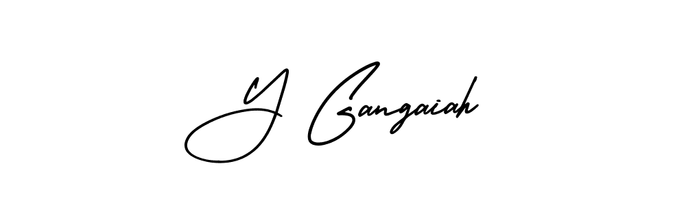 Also we have Y Gangaiah name is the best signature style. Create professional handwritten signature collection using AmerikaSignatureDemo-Regular autograph style. Y Gangaiah signature style 3 images and pictures png