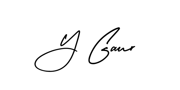 Design your own signature with our free online signature maker. With this signature software, you can create a handwritten (AmerikaSignatureDemo-Regular) signature for name Y Gaur. Y Gaur signature style 3 images and pictures png