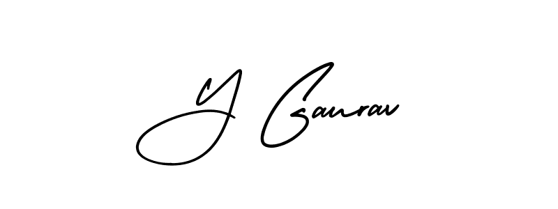 Make a beautiful signature design for name Y Gaurav. Use this online signature maker to create a handwritten signature for free. Y Gaurav signature style 3 images and pictures png