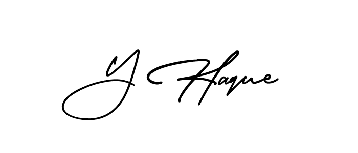 It looks lik you need a new signature style for name Y Haque. Design unique handwritten (AmerikaSignatureDemo-Regular) signature with our free signature maker in just a few clicks. Y Haque signature style 3 images and pictures png