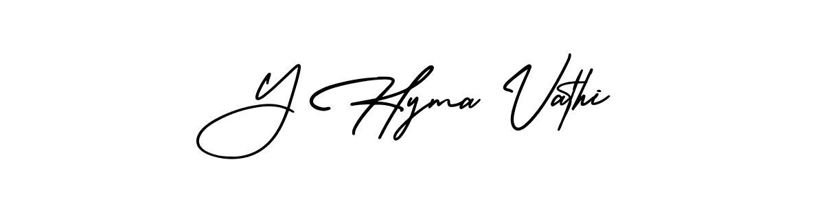 How to make Y Hyma Vathi signature? AmerikaSignatureDemo-Regular is a professional autograph style. Create handwritten signature for Y Hyma Vathi name. Y Hyma Vathi signature style 3 images and pictures png