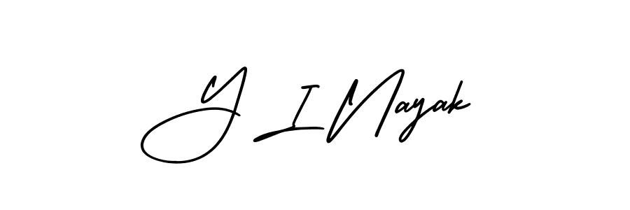 Y I Nayak stylish signature style. Best Handwritten Sign (AmerikaSignatureDemo-Regular) for my name. Handwritten Signature Collection Ideas for my name Y I Nayak. Y I Nayak signature style 3 images and pictures png