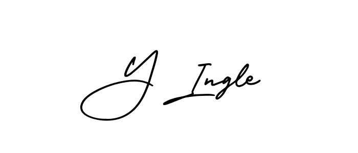 Create a beautiful signature design for name Y Ingle. With this signature (AmerikaSignatureDemo-Regular) fonts, you can make a handwritten signature for free. Y Ingle signature style 3 images and pictures png