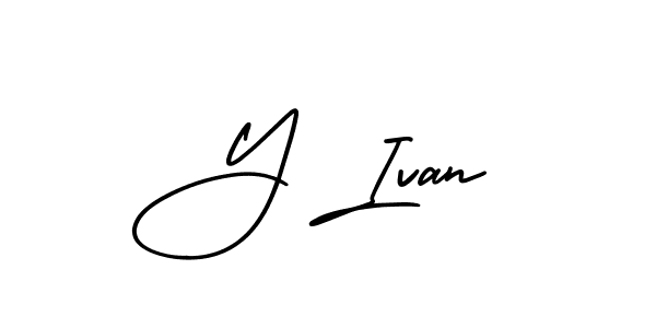 Design your own signature with our free online signature maker. With this signature software, you can create a handwritten (AmerikaSignatureDemo-Regular) signature for name Y Ivan. Y Ivan signature style 3 images and pictures png