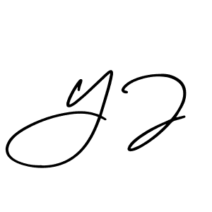 Also You can easily find your signature by using the search form. We will create Y J name handwritten signature images for you free of cost using AmerikaSignatureDemo-Regular sign style. Y J signature style 3 images and pictures png