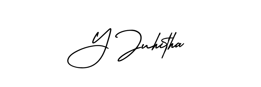 How to make Y Juhitha signature? AmerikaSignatureDemo-Regular is a professional autograph style. Create handwritten signature for Y Juhitha name. Y Juhitha signature style 3 images and pictures png