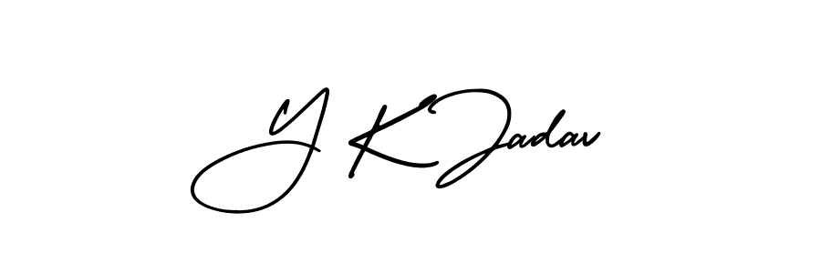 Best and Professional Signature Style for Y K Jadav. AmerikaSignatureDemo-Regular Best Signature Style Collection. Y K Jadav signature style 3 images and pictures png