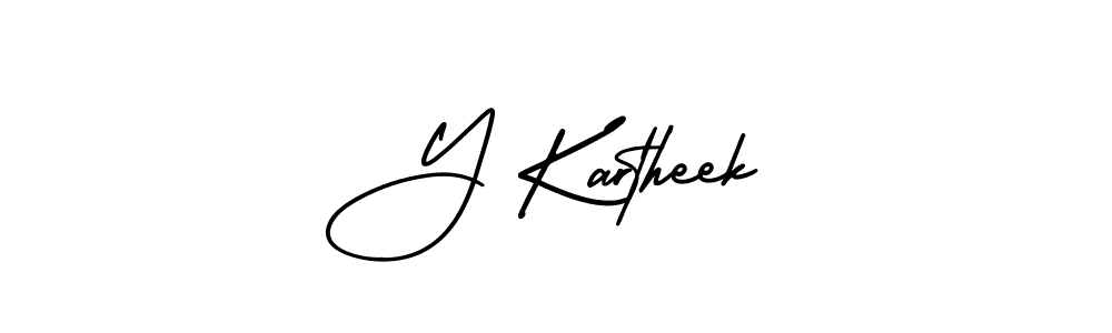 AmerikaSignatureDemo-Regular is a professional signature style that is perfect for those who want to add a touch of class to their signature. It is also a great choice for those who want to make their signature more unique. Get Y Kartheek name to fancy signature for free. Y Kartheek signature style 3 images and pictures png