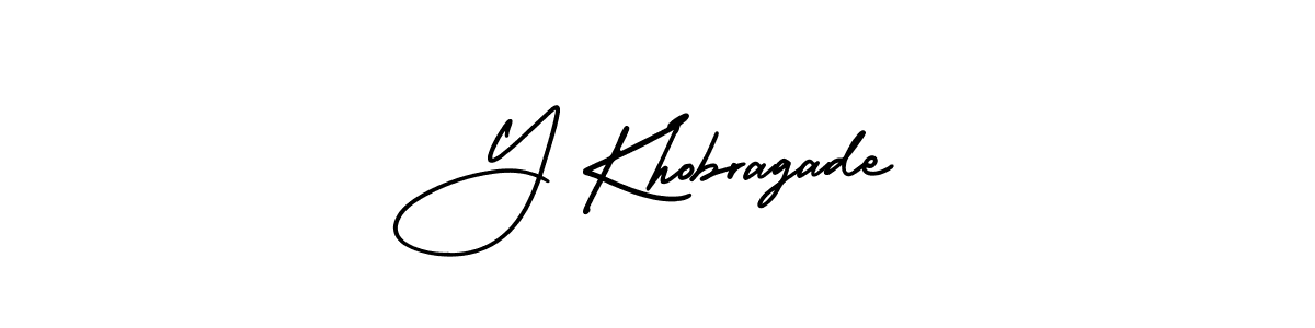 Use a signature maker to create a handwritten signature online. With this signature software, you can design (AmerikaSignatureDemo-Regular) your own signature for name Y Khobragade. Y Khobragade signature style 3 images and pictures png