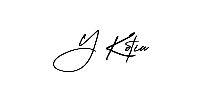 How to make Y Kotia signature? AmerikaSignatureDemo-Regular is a professional autograph style. Create handwritten signature for Y Kotia name. Y Kotia signature style 3 images and pictures png