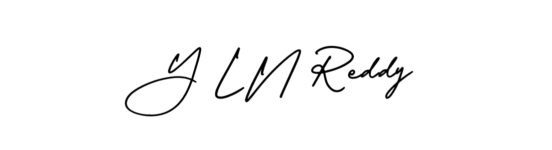 if you are searching for the best signature style for your name Y L N Reddy. so please give up your signature search. here we have designed multiple signature styles  using AmerikaSignatureDemo-Regular. Y L N Reddy signature style 3 images and pictures png
