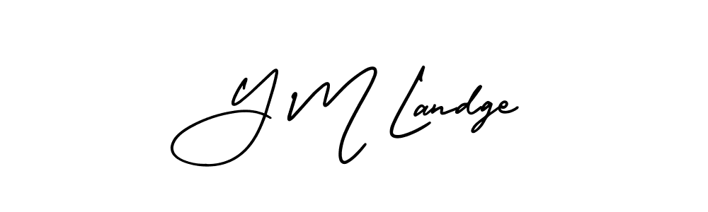 Once you've used our free online signature maker to create your best signature AmerikaSignatureDemo-Regular style, it's time to enjoy all of the benefits that Y M Landge name signing documents. Y M Landge signature style 3 images and pictures png