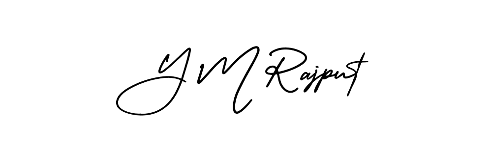 Design your own signature with our free online signature maker. With this signature software, you can create a handwritten (AmerikaSignatureDemo-Regular) signature for name Y M Rajput. Y M Rajput signature style 3 images and pictures png