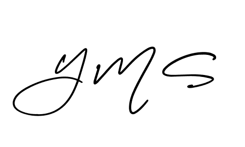 Design your own signature with our free online signature maker. With this signature software, you can create a handwritten (AmerikaSignatureDemo-Regular) signature for name Y M S. Y M S signature style 3 images and pictures png