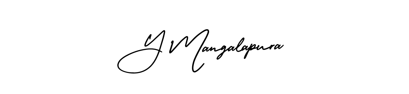 Create a beautiful signature design for name Y Mangalapura. With this signature (AmerikaSignatureDemo-Regular) fonts, you can make a handwritten signature for free. Y Mangalapura signature style 3 images and pictures png