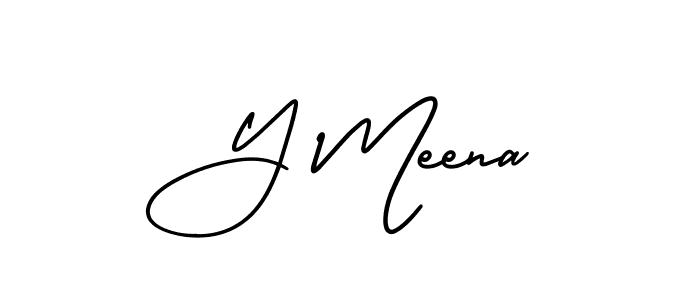 Best and Professional Signature Style for Y Meena. AmerikaSignatureDemo-Regular Best Signature Style Collection. Y Meena signature style 3 images and pictures png