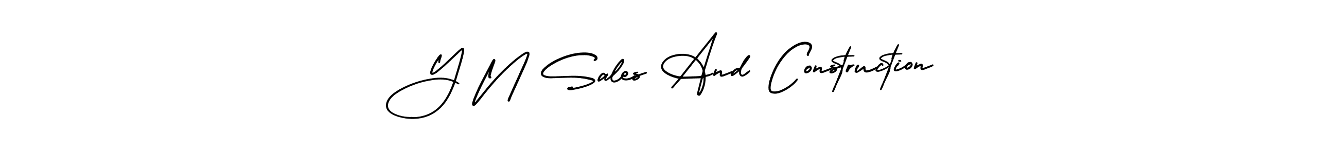 This is the best signature style for the Y N Sales And Construction name. Also you like these signature font (AmerikaSignatureDemo-Regular). Mix name signature. Y N Sales And Construction signature style 3 images and pictures png