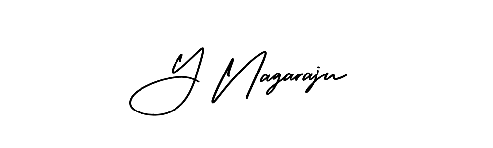 Make a beautiful signature design for name Y Nagaraju. With this signature (AmerikaSignatureDemo-Regular) style, you can create a handwritten signature for free. Y Nagaraju signature style 3 images and pictures png